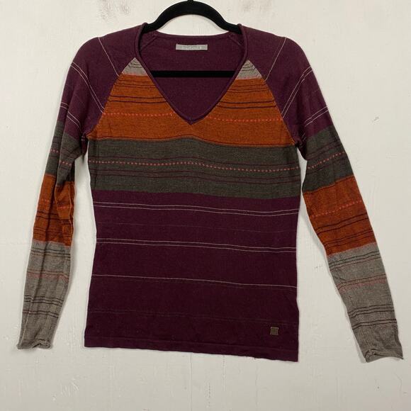 Smartwool Sweaters - Smartwool Women's V-Neck Sweater - Burgundy, Rust, Charcoal